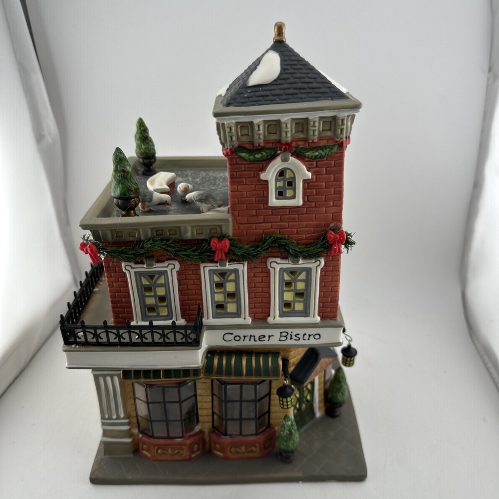 Heartland Valley Village Corner Bistro Porcelain Christmas Village